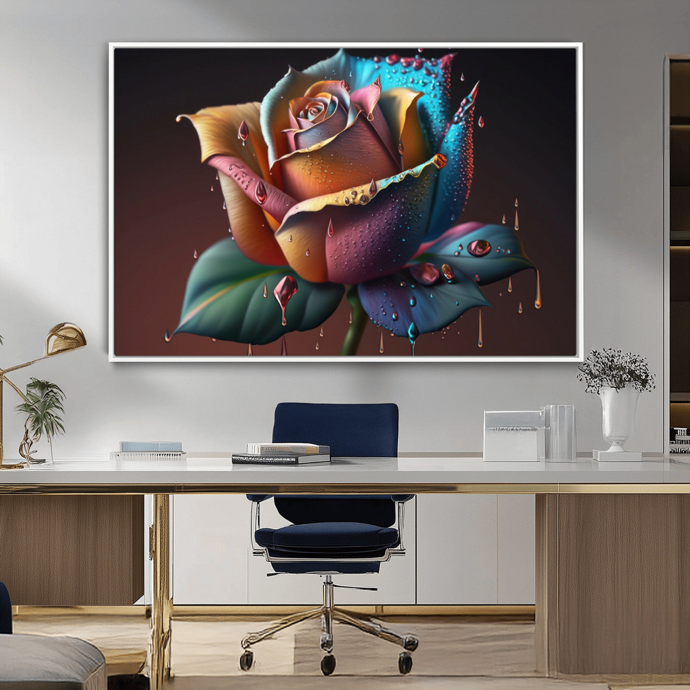 MGV-FC-36X24 - Abstract Rose Wall Art Canvas Print