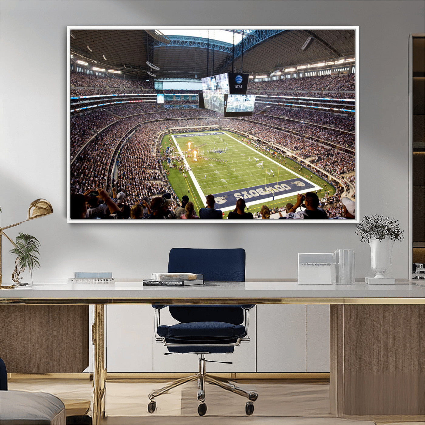 MGV-FC-36X24 - Dallas Cowboys Football Team Print - Arlington AT&T Stadium Wall Art Canvas Print
