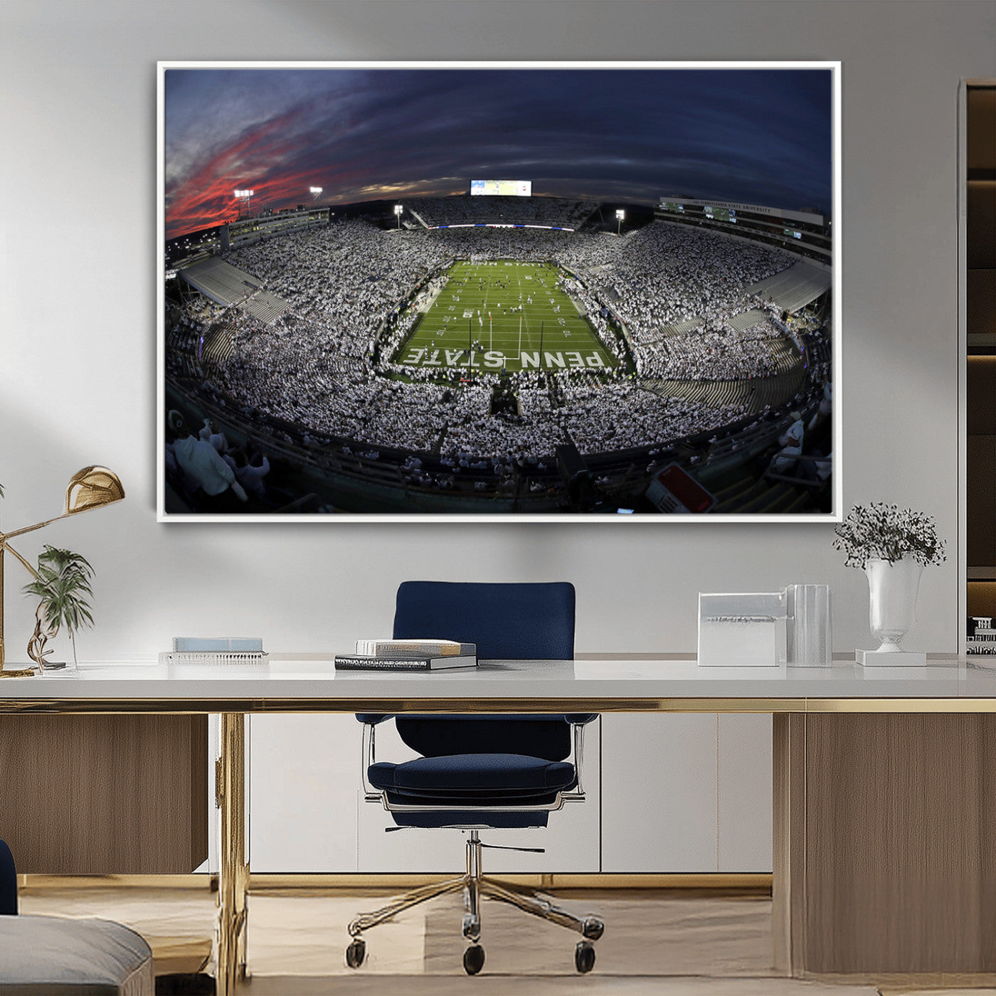 MGV-FC-36X24 - Penn State University Nittany Lions Football Team Print - University Park Beaver Stadium Wall Art