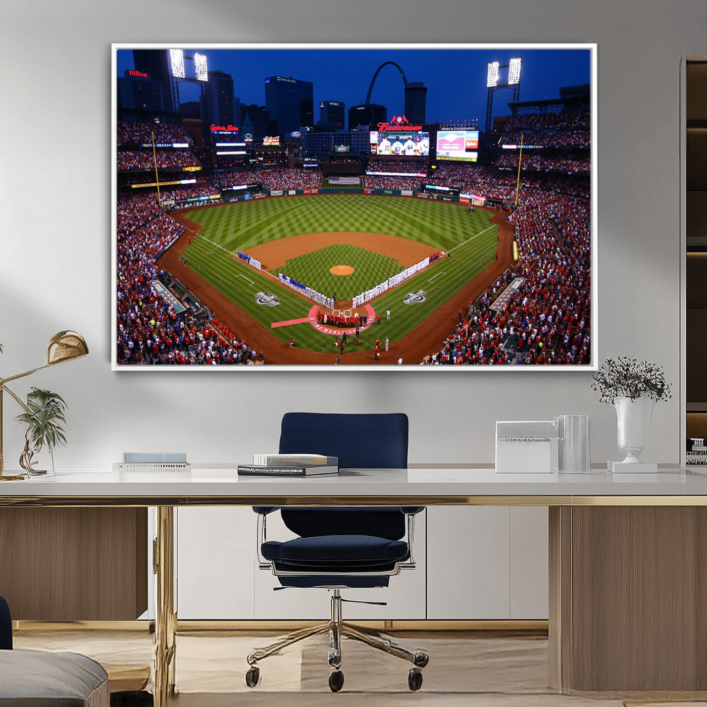 MGV-FC-36X24 - St. Louis Cardinals Baseball Team Print - Busch Stadium Wall Art Canvas Print