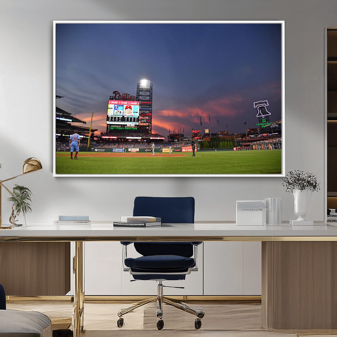 MGV-FC-36X24 - Philadelphia Phillies Baseball Print - Philadelphia Citizens Bank Park Stadium Wall Art, Phillies