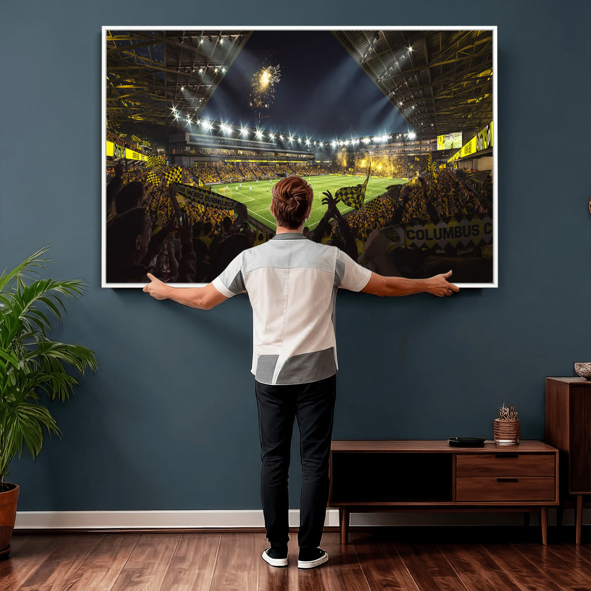 51122-MGV-CV-36X24 - Columbus Crew Soccer Team Print - Columbus Crew Stadium Wall Art Canvas Print
