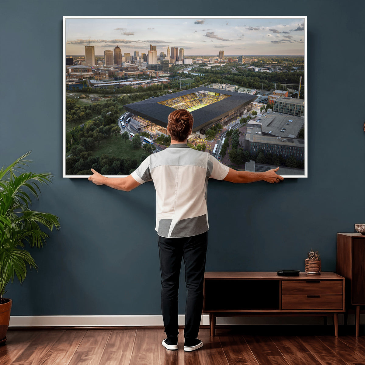 90971-MGV-CV-36X24 - Columbus Crew Soccer Team Print - Columbus Crew Stadium Wall Art, Columbus Crew Soccer Wall Art