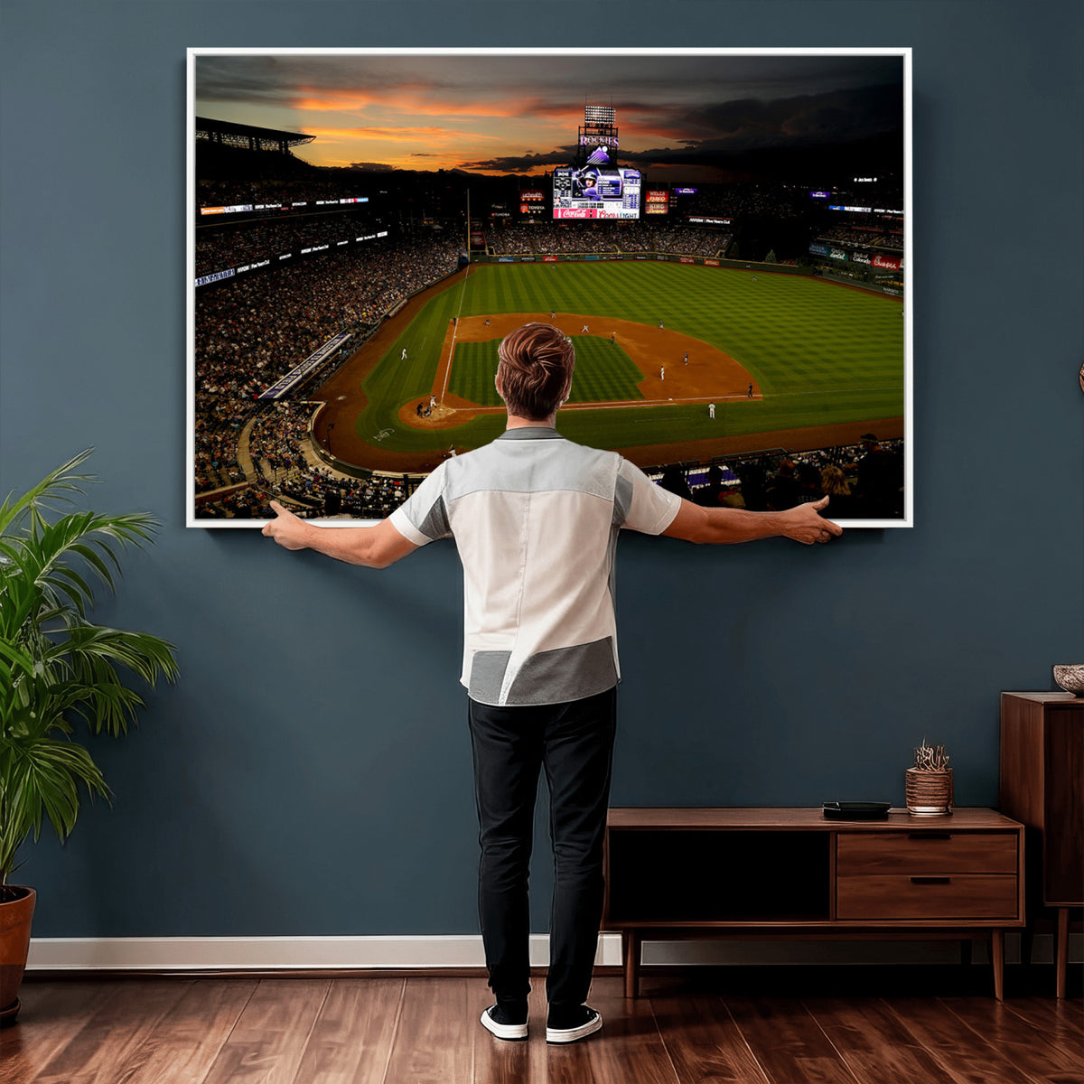 57060-MGV-CV-36X24 - Colorado Rockies Coors Field Wall Art Canvas Print - MLB Baseball Stadium