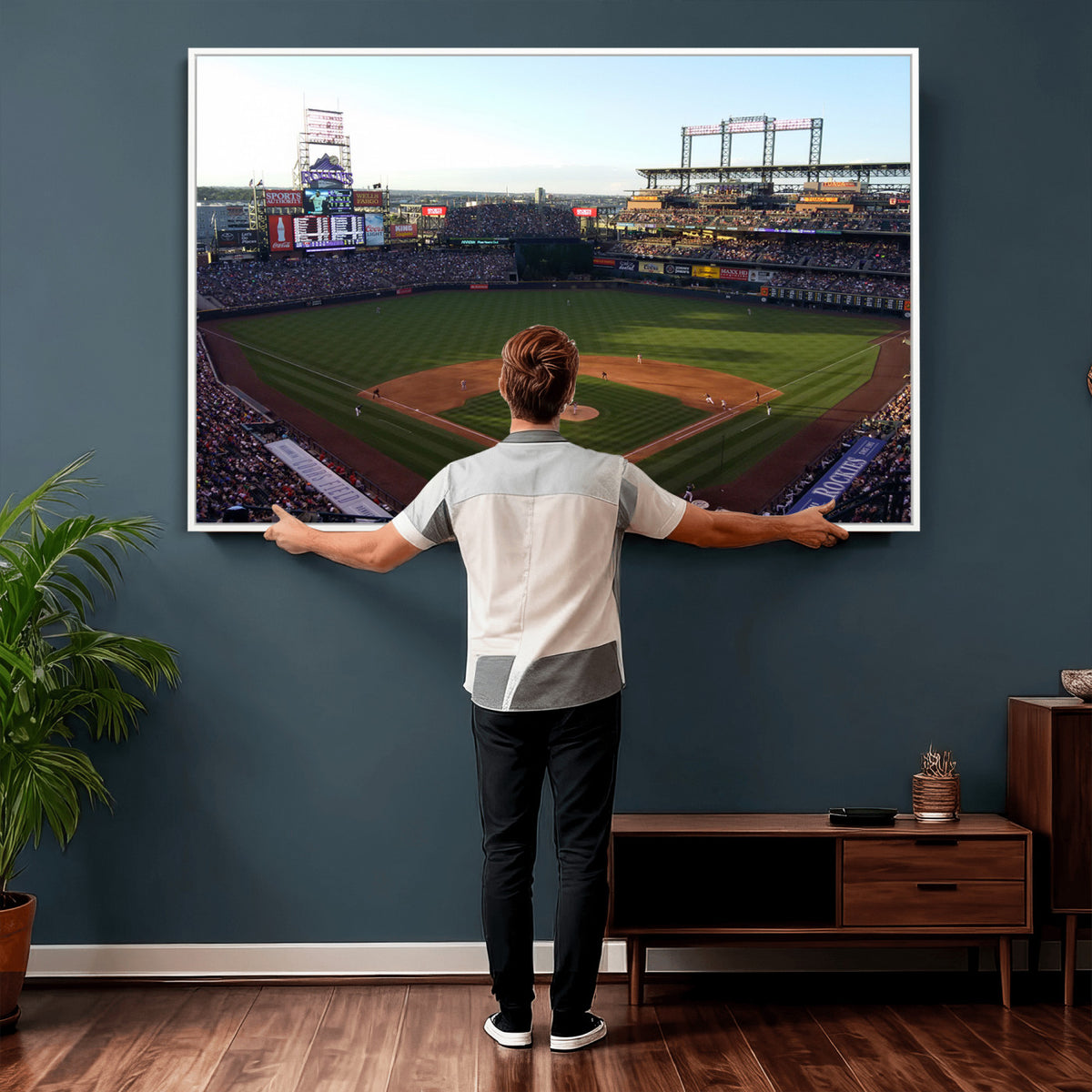 21638-MGV-CV-36X24 - Colorado Rockies Coors Field Wall Art Canvas Print, MLB Baseball Stadium