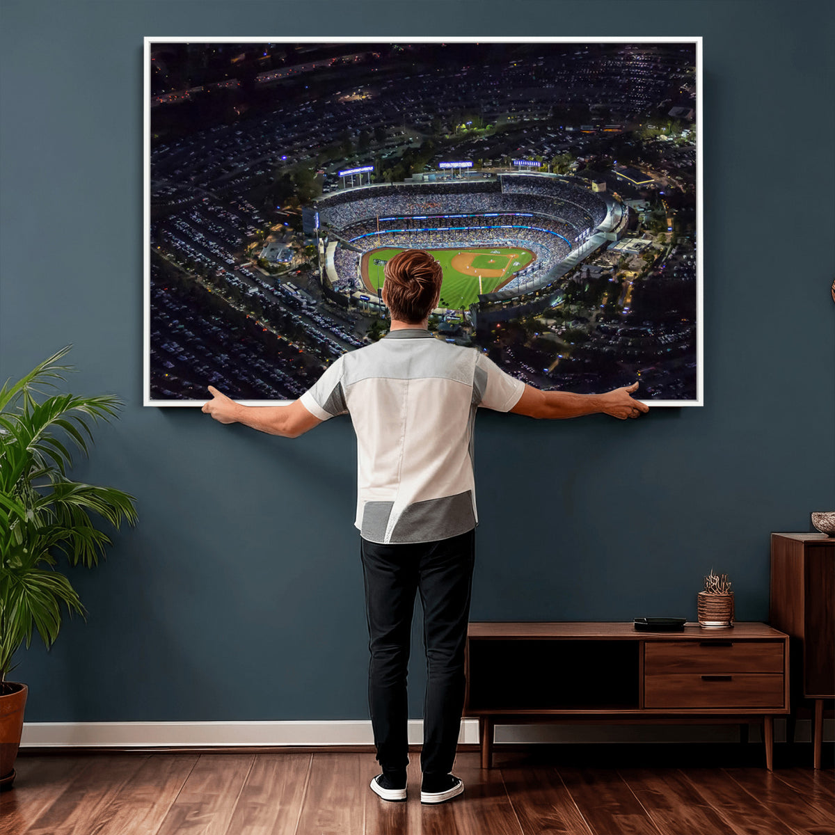 20932-MGV-CV-36X24 - Los Angeles Dodgers Dodger Stadium Wall Art Canvas Print