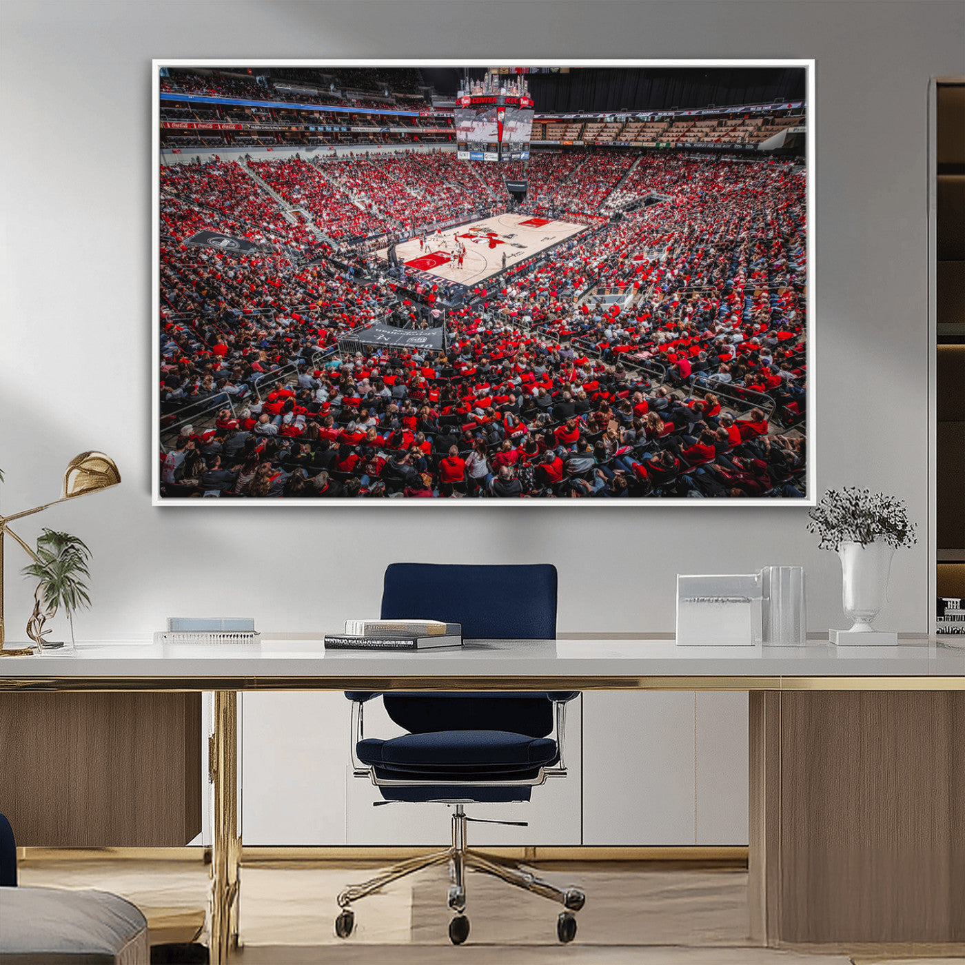 MGV-FC-36X24 - Louisville Cardinals Basketball Print Canvas - Louisville KFC Yum Center Arena Wall Art Canvas Print