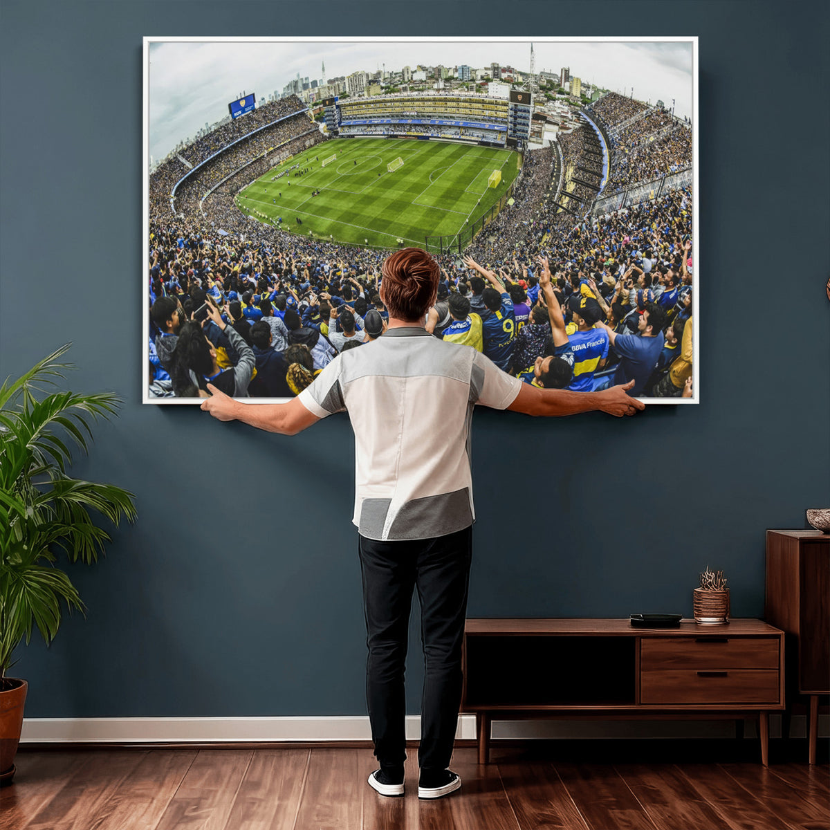 63839-MGV-CV-36X24 - Boca Juniors Soccer Team Print Wall Art, Buenos Aires Bombonera Stadium