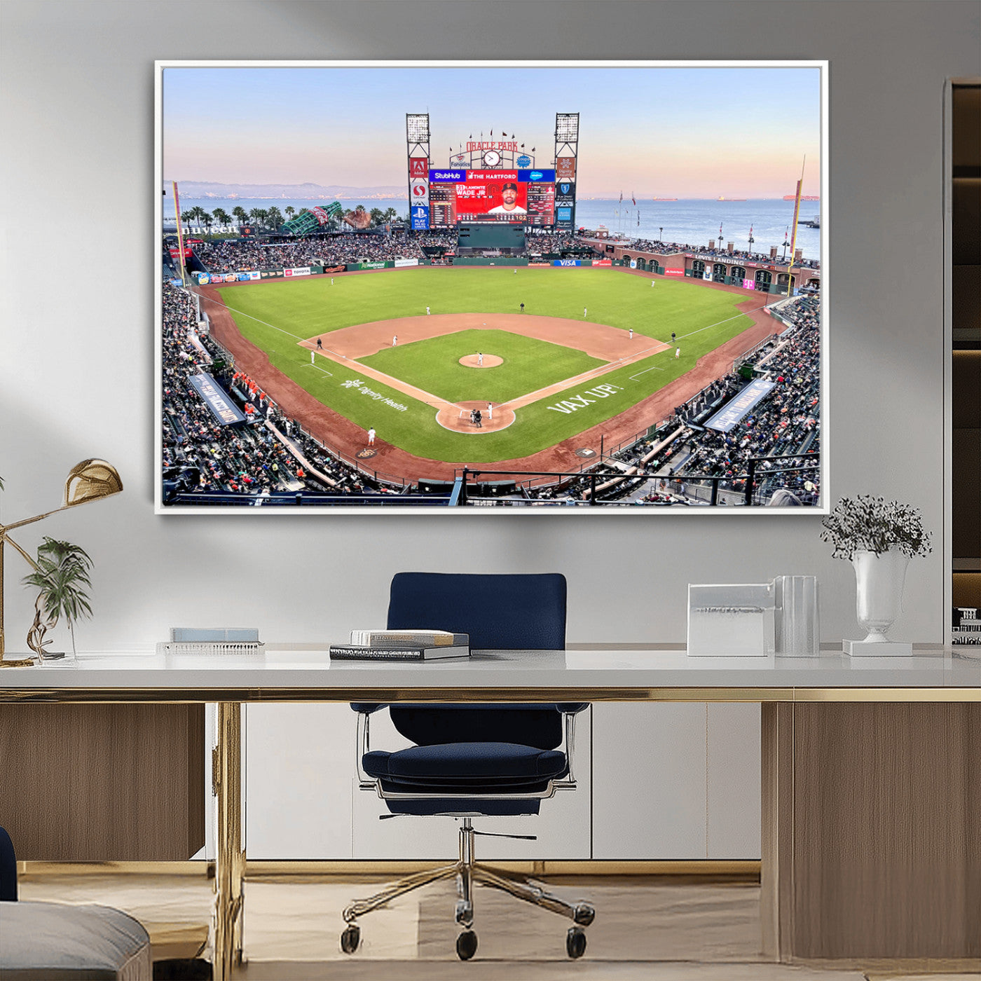MGV-FC-36X24 - San Francisco Giants Baseball Team Print - Oracle Park Stadium Wall Art Canvas Print