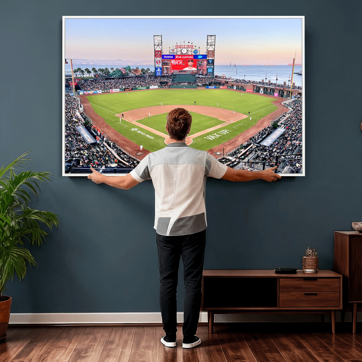 16055-MGV-CV-36X24 - San Francisco Giants Baseball Team Print, Oracle Park