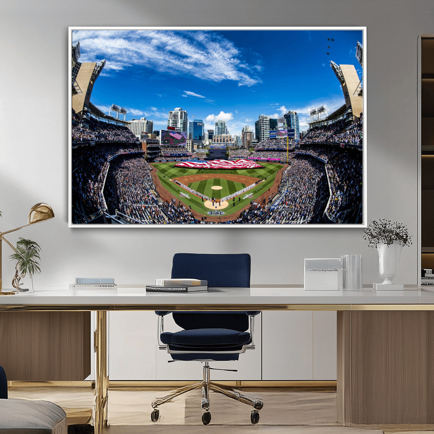 MGV-FC-36X24 - San Diego Padres Baseball Team Print - Petco Park Stadium Wall Art Canvas Print