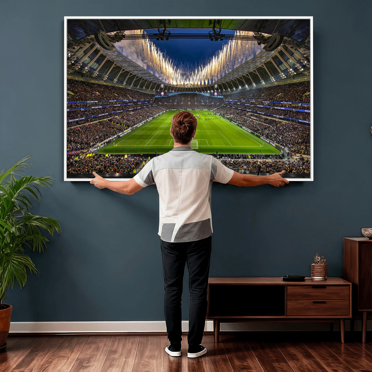 40157-MGV-CV-36X24 - Tottenham Hotspur Football Team Print, London Tottenham Hotspur Stadium Wall Art