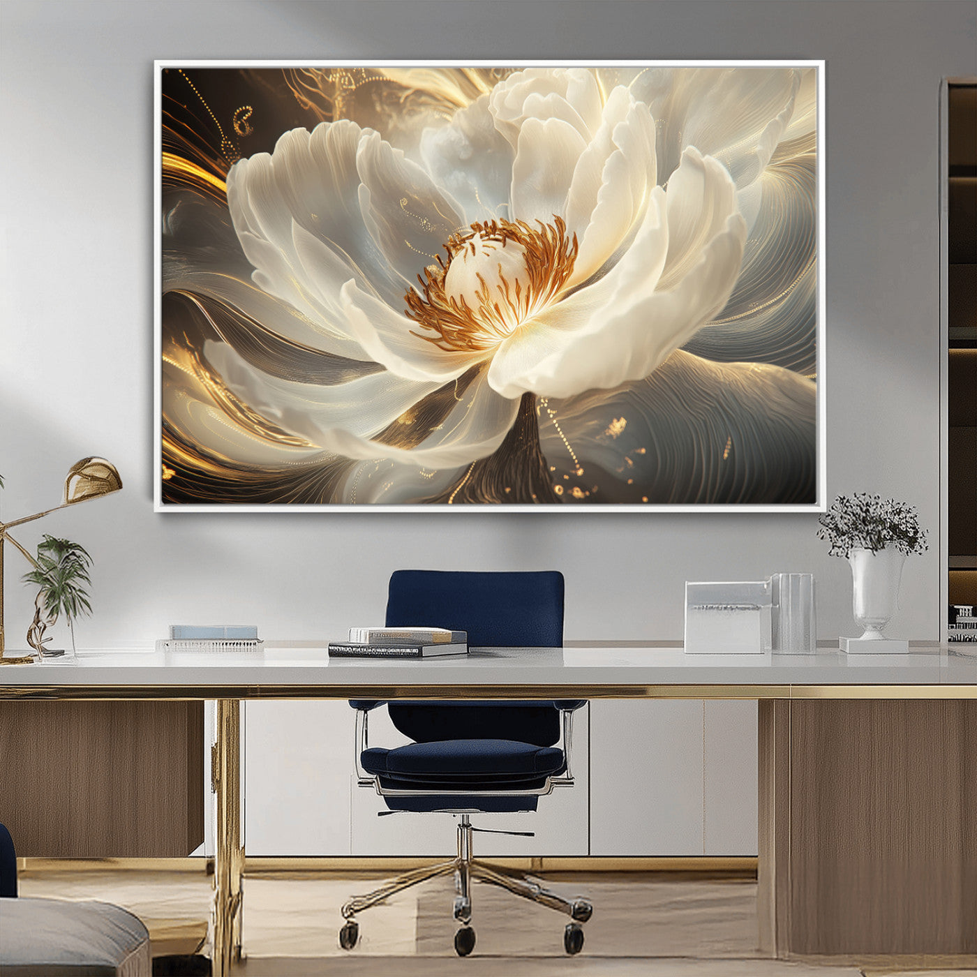 MGV-FC-36X24 - Abstract Floral Wall Art Canvas Print