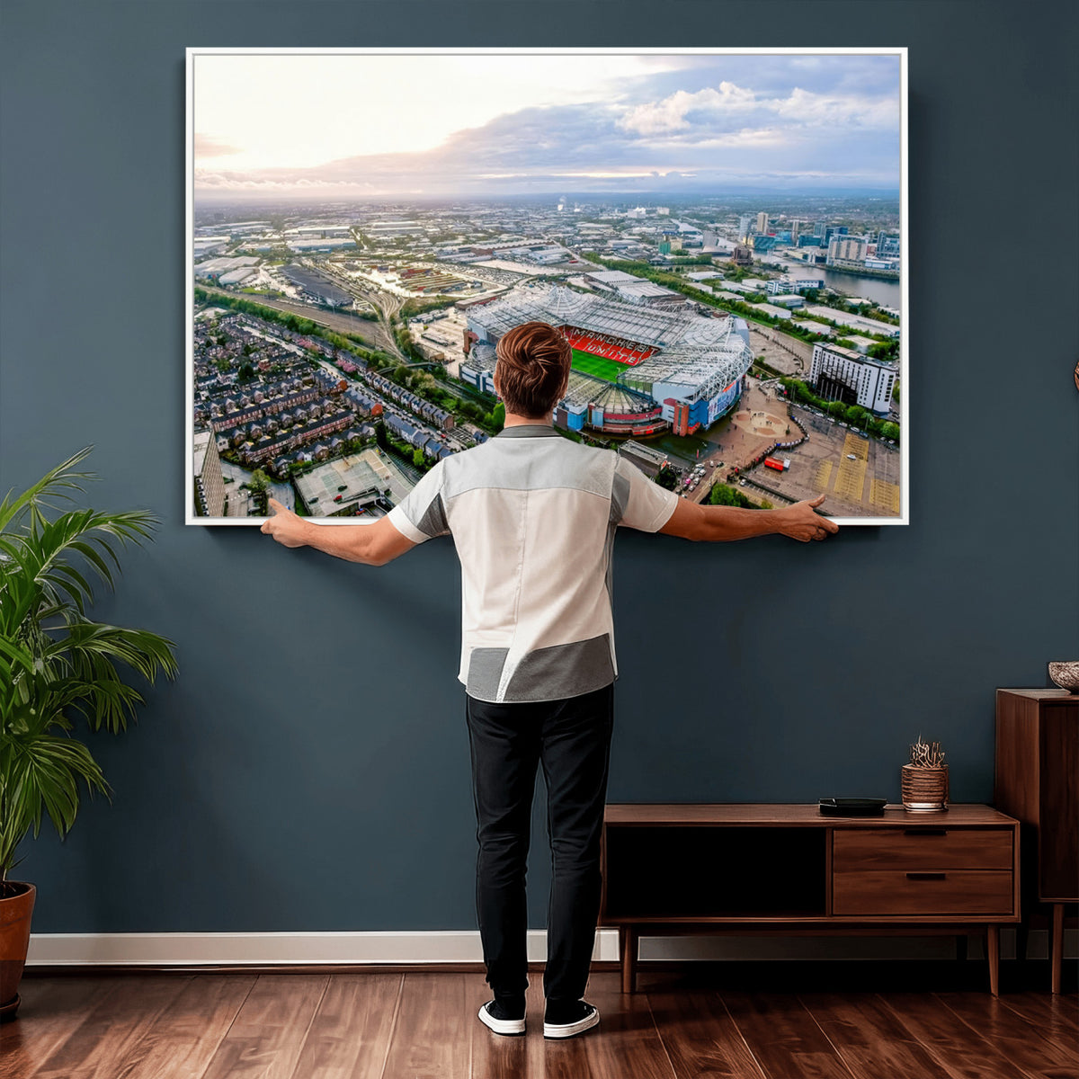 85657-MGV-CV-36X24 - Old Trafford Manchester United Stadium Wall Art Canvas Print