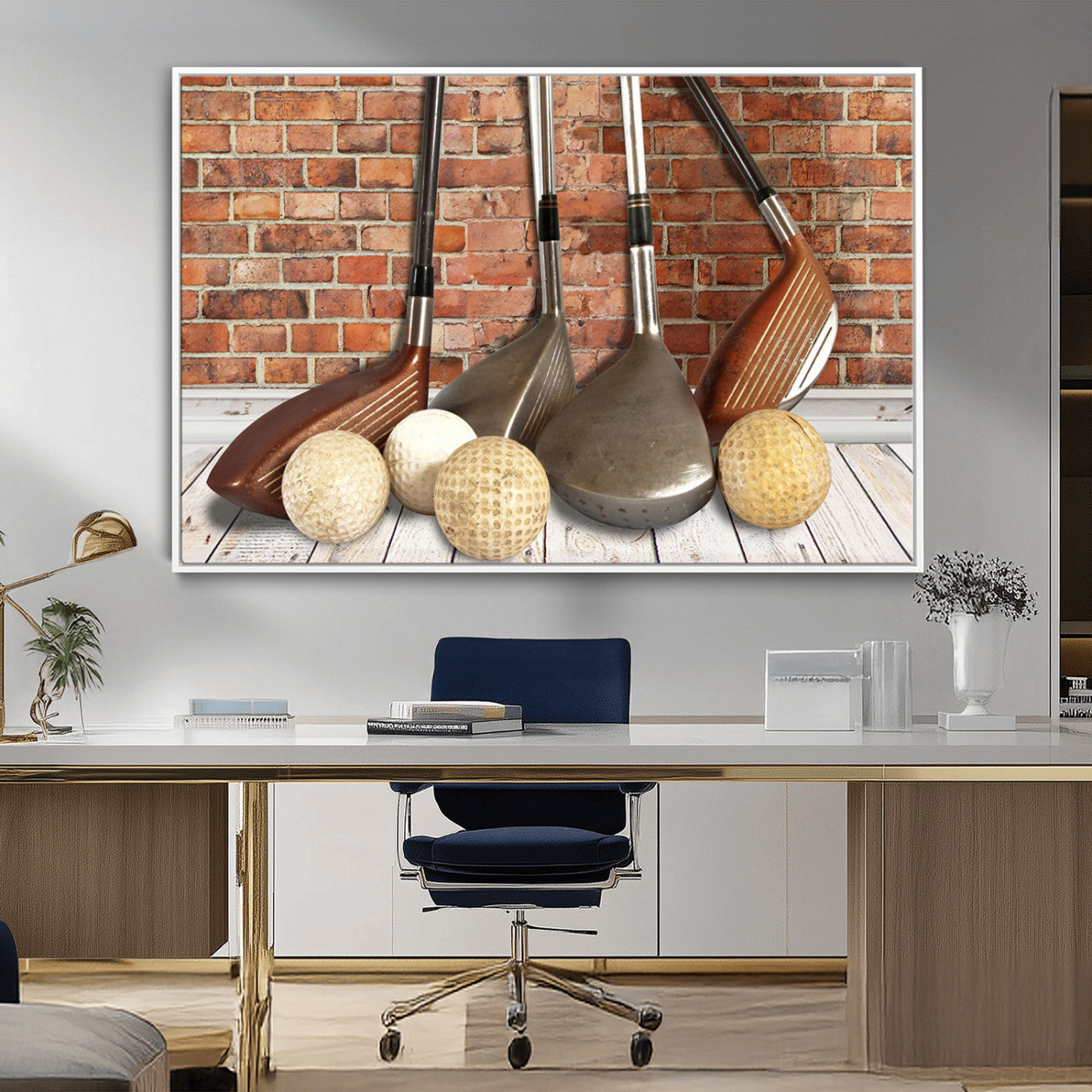 MGV-FC-36X24 - Vintage Golf Ball Wall Art Canvas Print | Golf Decor for Man Cave or Office | Ready to Hang and