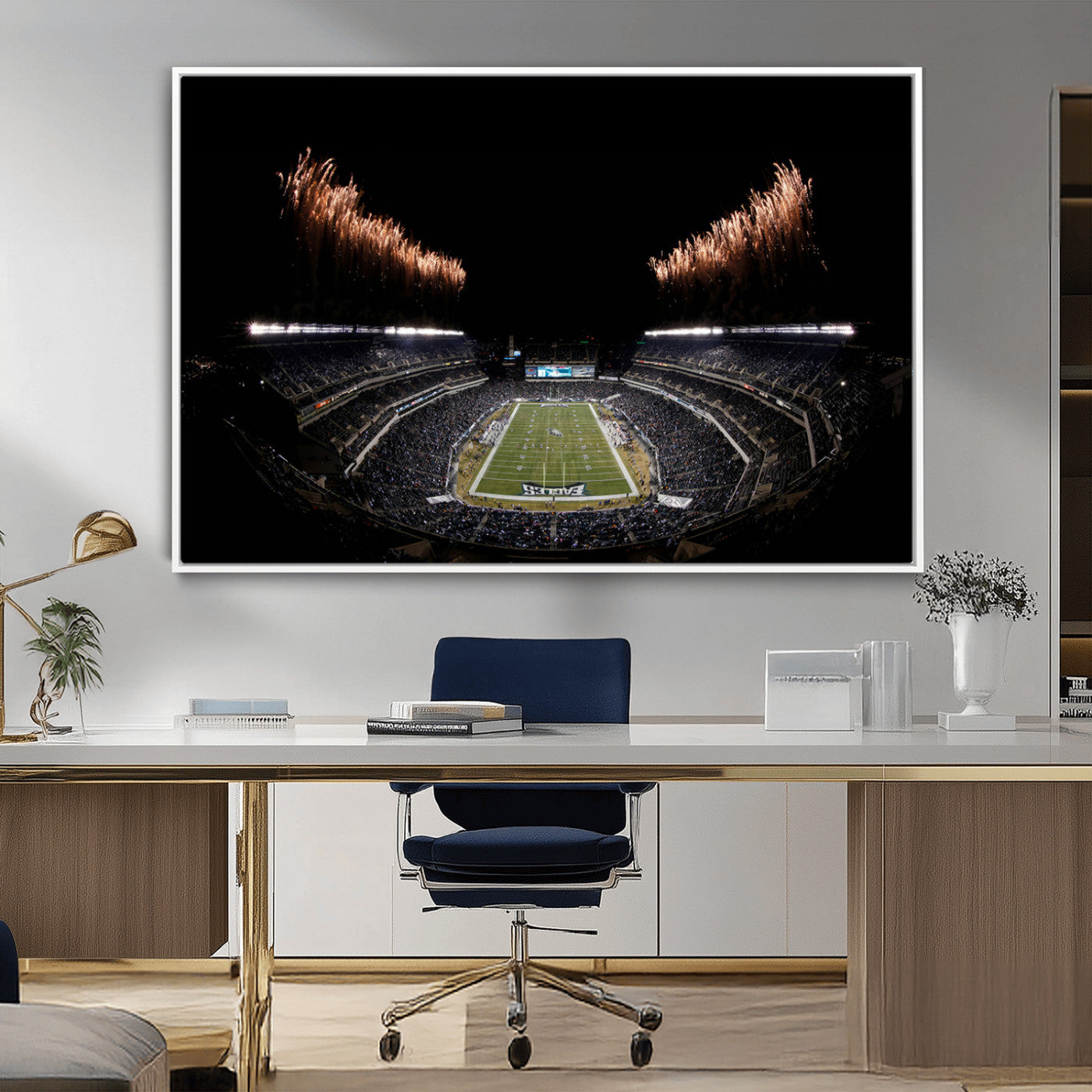 MGV-FC-36X24 - Eagles Field Stadium Wall Art | Philadelphia Eagles Football Team Print - Philadelphia Lincoln