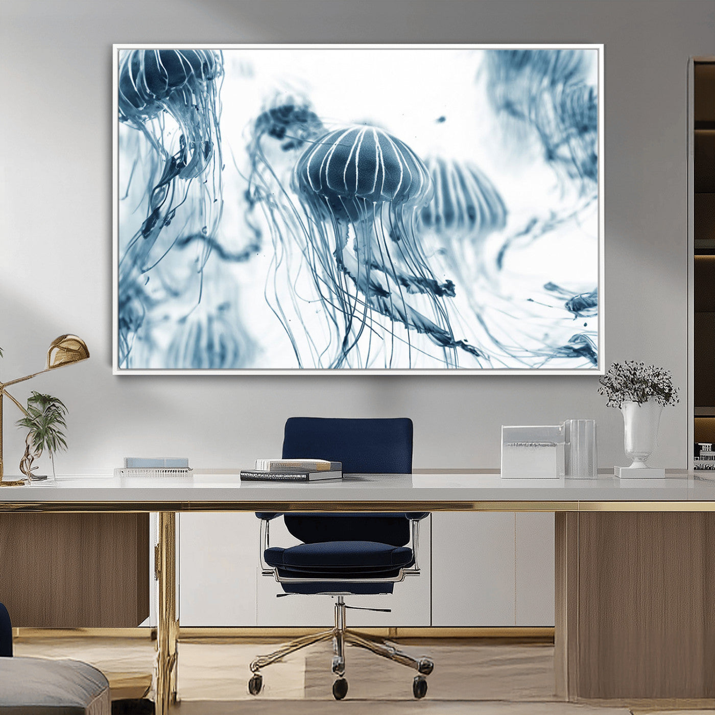 MGV-FC-36X24 - Abstract Jellyfish Canvas Print Wall Art