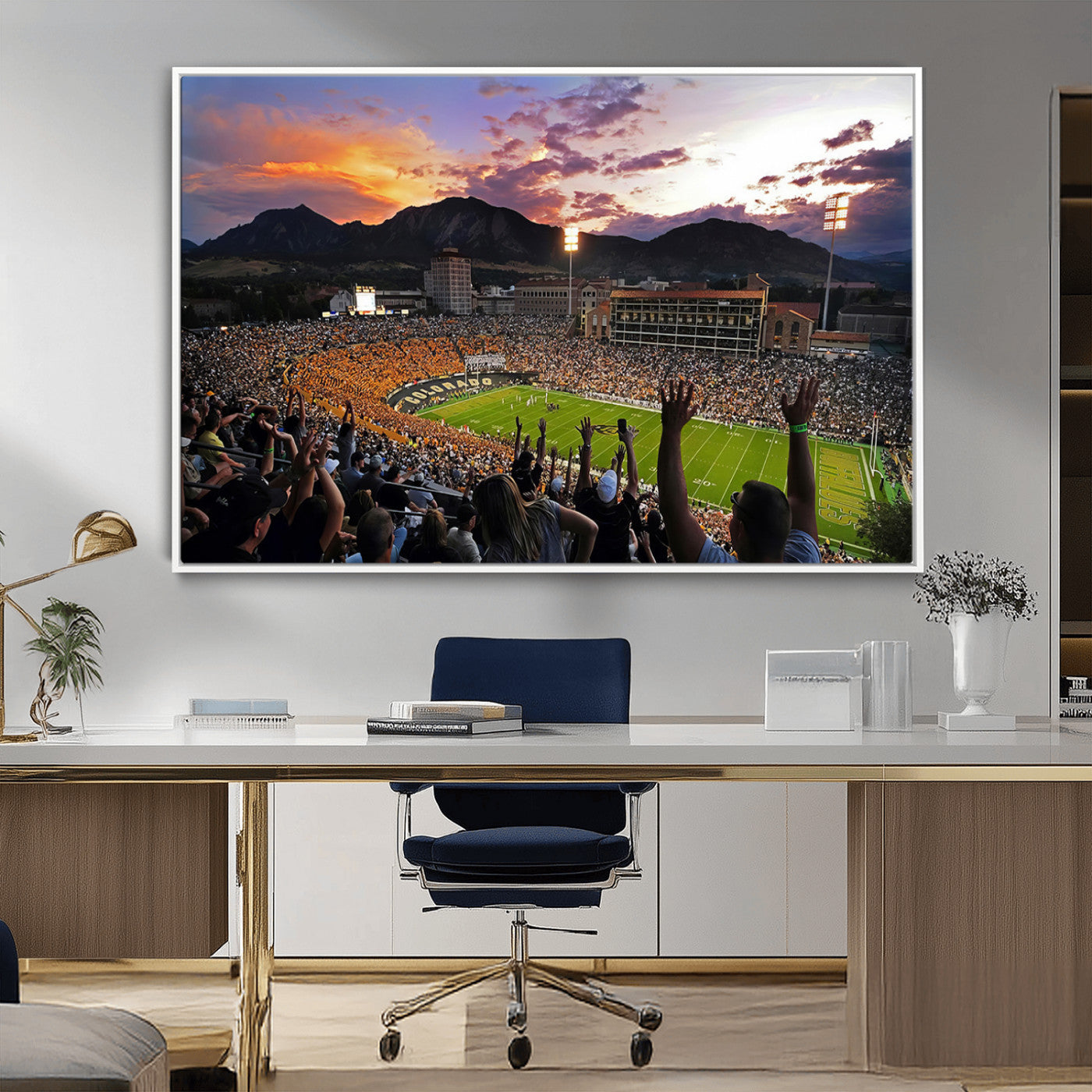 MGV-FC-36X24 - Folsom Field - University of Colorado Buffaloes Football Stadium Wall Art, Colorado Buffaloes Wall