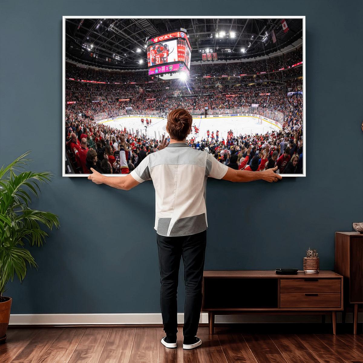 15750-MGV-CV-36X24 - Amerant Bank Arena Wall Art Canvas Print, Hockey Arena