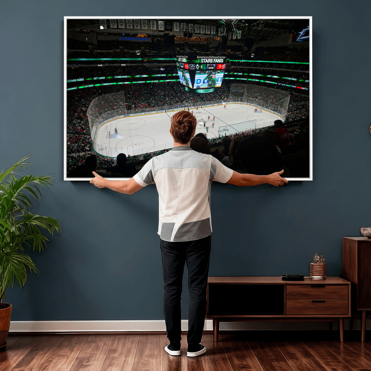 13876-MGV-CV-36X24 - American Airlines Center Dallas Stars Wall Art Canvas Print