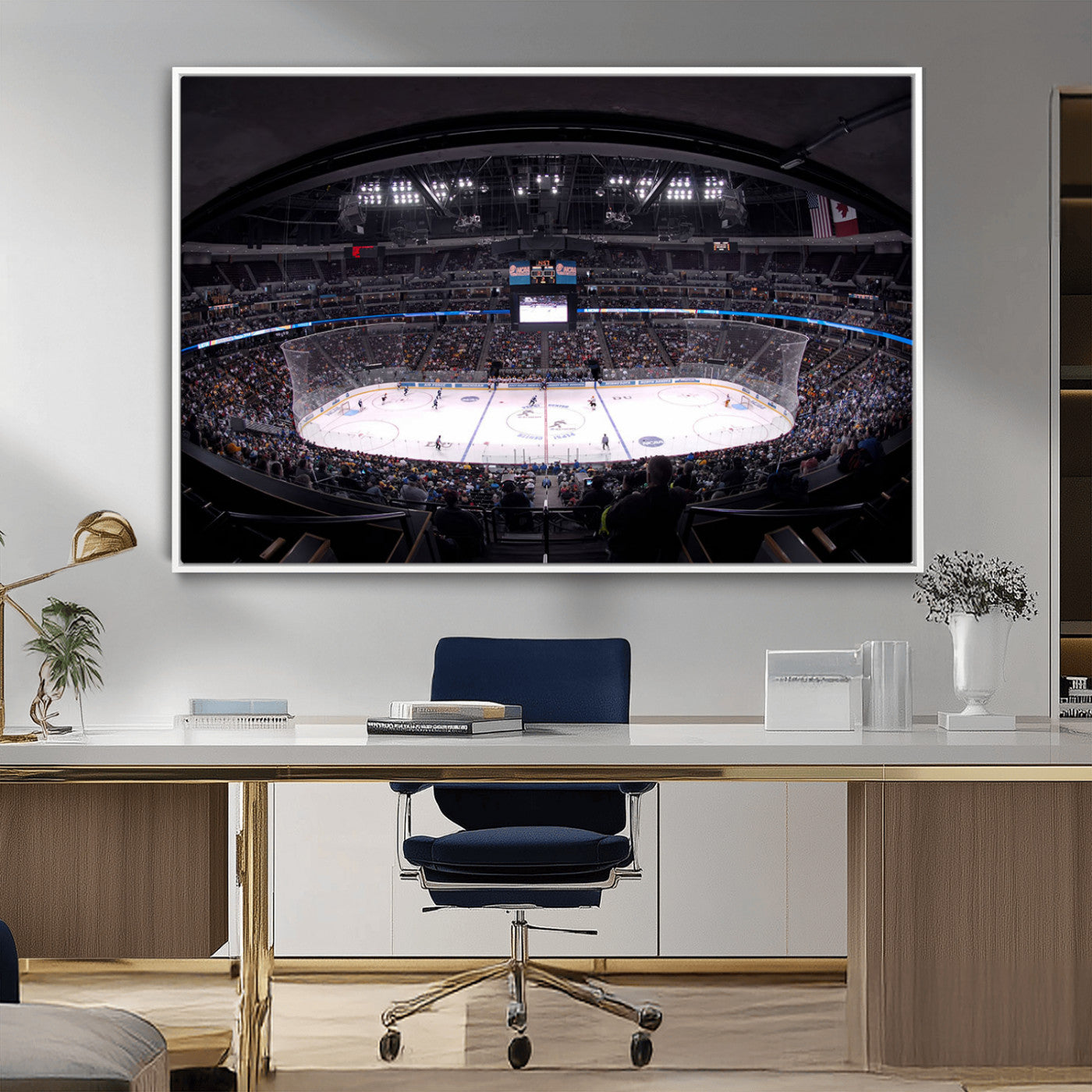 MGV-FC-36X24 - Ball Arena Denver Colorado Avalanche Hockey Team Wall Art Canvas Print - Denver Ice Hockey Stadium