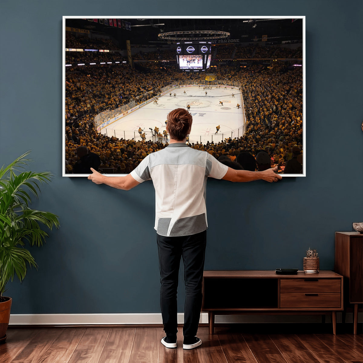 99407-MGV-CV-36X24 - Bridgestone Arena - Nashville Predators Hockey Team Print - Nashville Wall Art Canvas Print