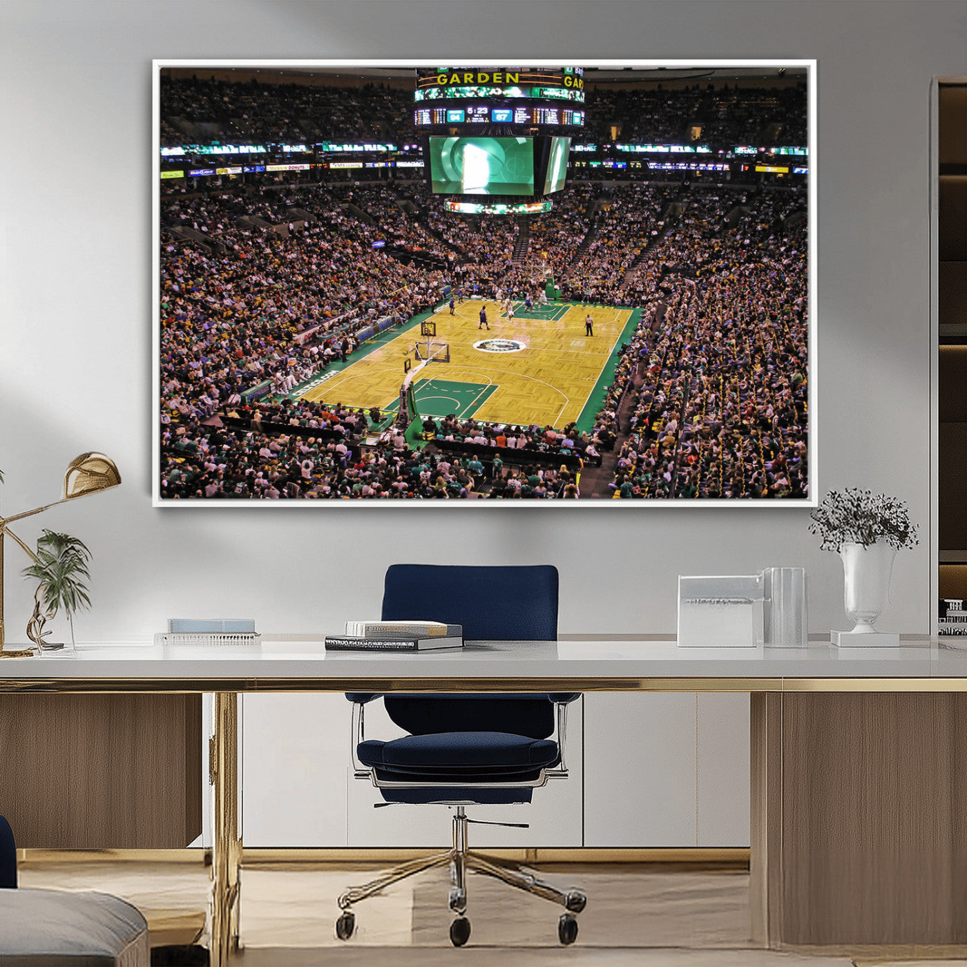 MGV-FC-36X24 - Celtics Game Versus The Timberwolves | Baseball Stadium Wall Art | Canvas Print | Ready to Hang