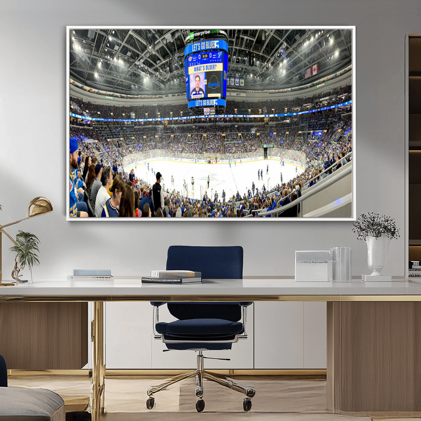 MGV-FC-36X24 - Enterprise Center | Missouri St. Louis Blues Ice Hockey Stadium Wall Art | Canvas Print | Ready to