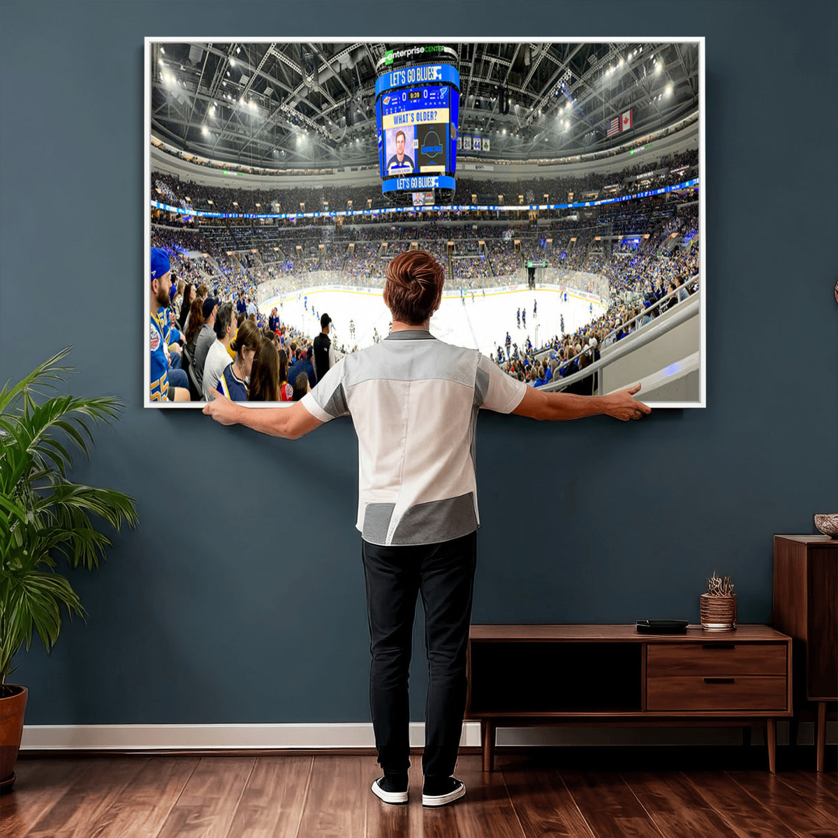 55708-MGV-CV-36X24 - Enterprise Center, Missouri St. Louis Blues Ice Hockey
