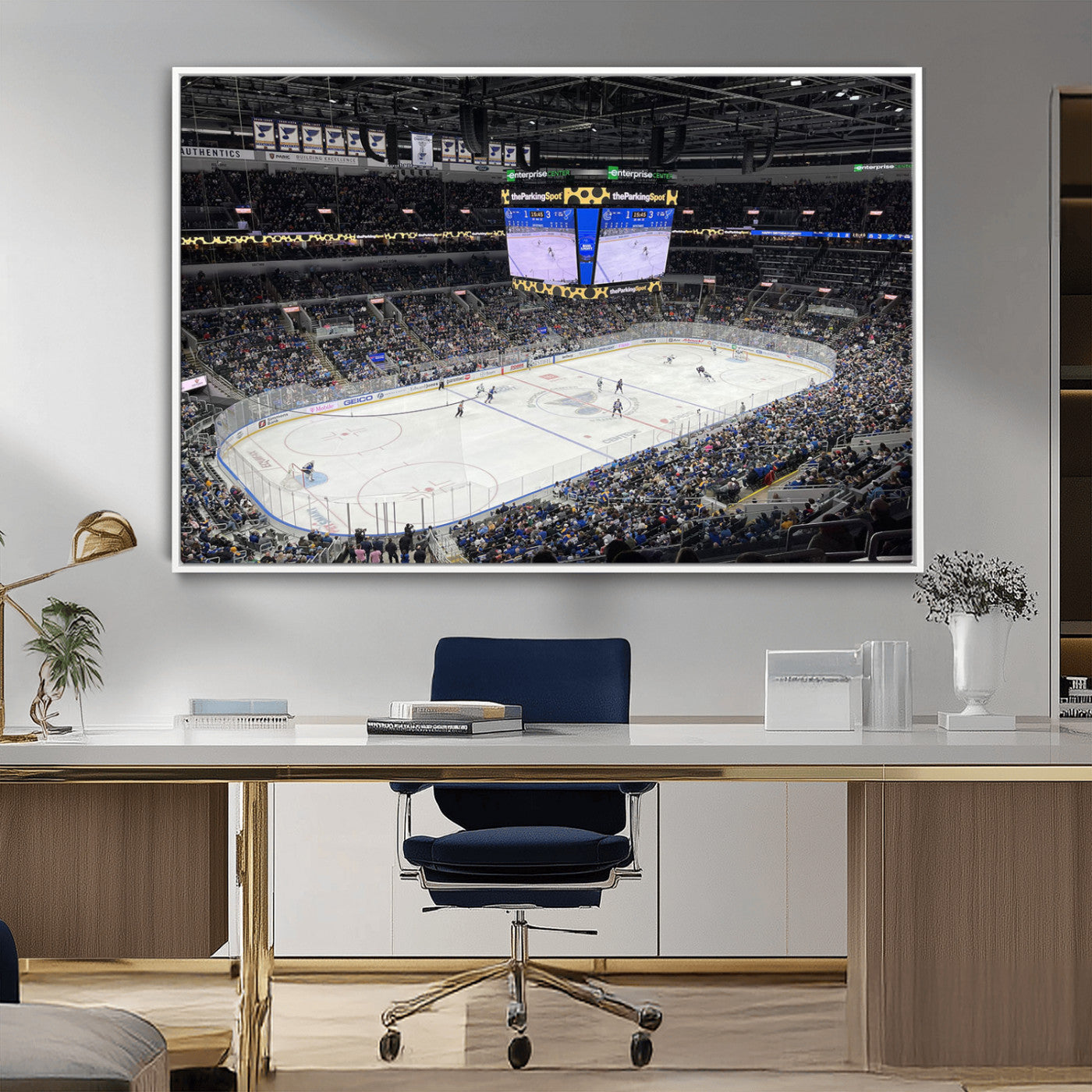 MGV-FC-36X24 - Enterprise Center Missouri St. Louis Blues Hockey Stadium Wall Art Canvas Print