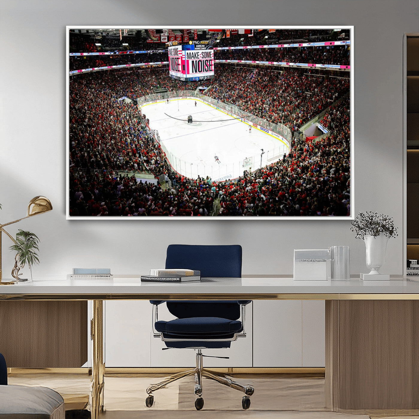 MGV-FC-36X24 - PNC Arena Raleigh North Carolina Hurricanes Hockey Stadium Wall Art Canvas, North Carolina