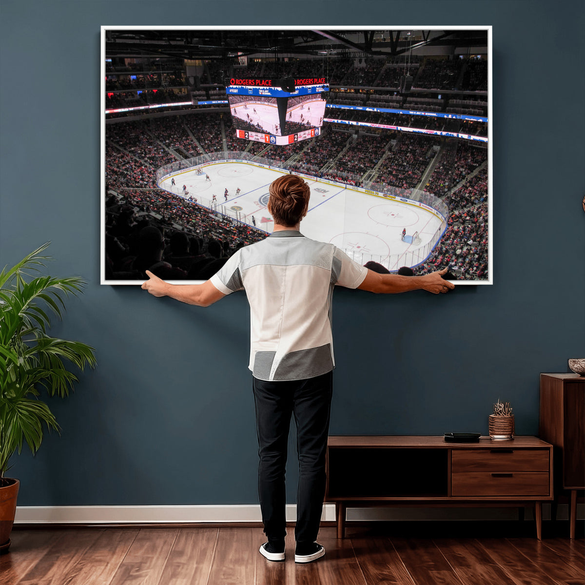 71180-MGV-CV-36X24 - Rogers Place Edmonton Oilers Ice Hockey Stadium Wall Art