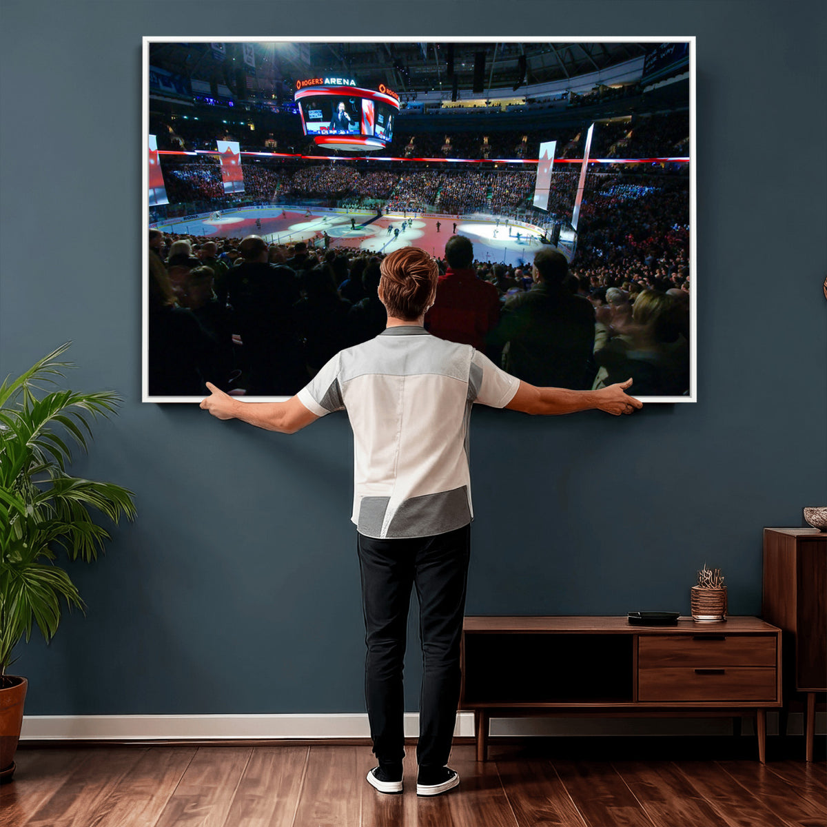 84945-MGV-CV-36X24 - Rogers Arena Vancouver Canucks Ice Hockey Stadium Wall Art