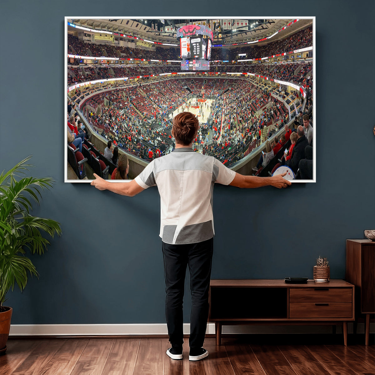 43481-MGV-CV-36X24 - United Center Chicago Bulls Stadium Wall Art Canvas Print
