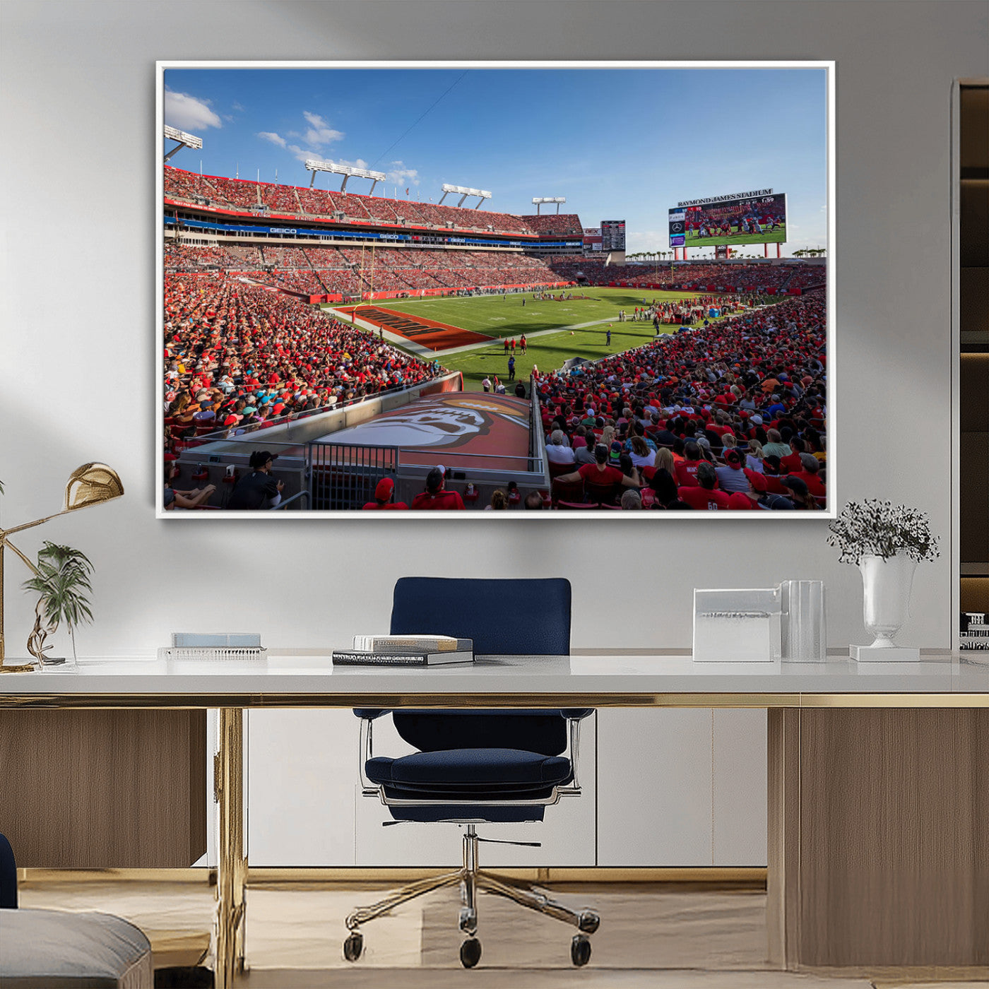 MGV-FC-36X24 - Florida Tampa Raymond James Stadium Wall Art Canvas Print - NFL Football Stadium Print