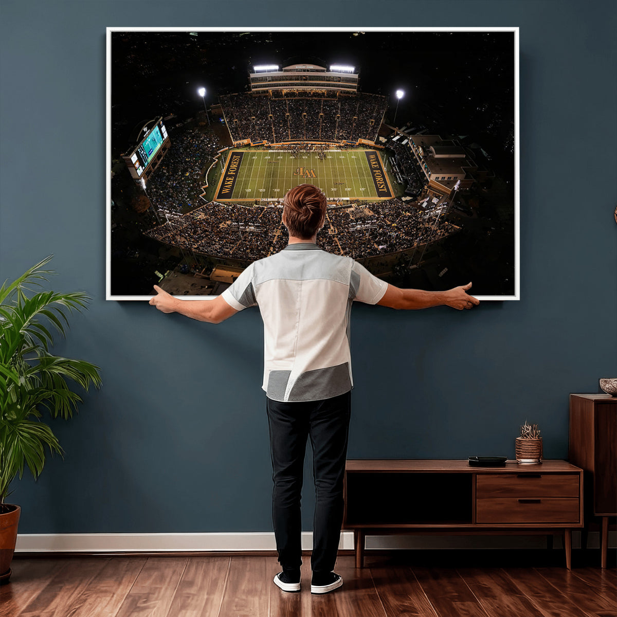 20605-MGV-CV-36X24 - Wake Forest University Demon Deacons Canvas Print, Football Team Wall Art