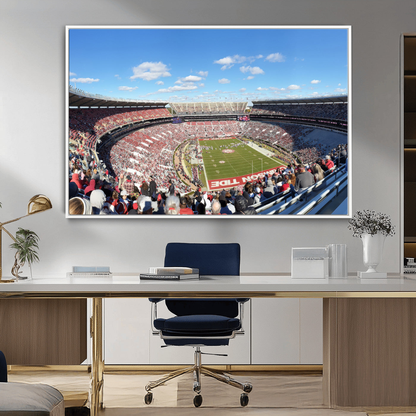 MGV-FC-36X24 - University of Alabama Crimson Tide Print Wall Art - Tuscaloosa Bryant-Denny Stadium Wall Art Canvas