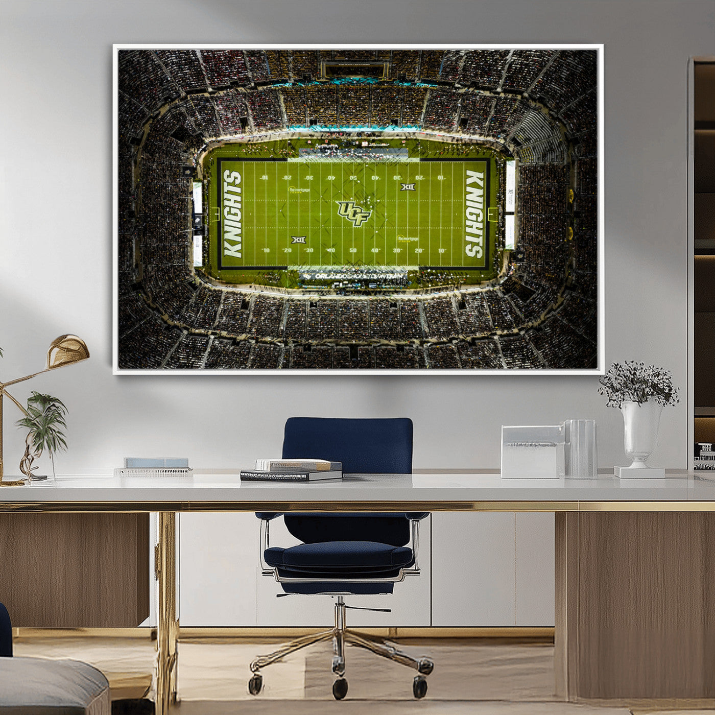MGV-FC-36X24 - UCF Knights Football Team Print - Orlando FBC Mortgage Stadium Wall Art, UCF Knights Canvas Print