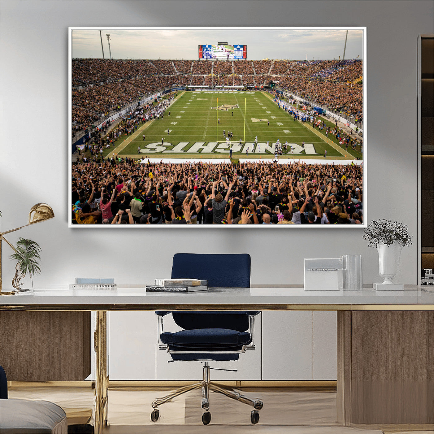 MGV-FC-36X24 - UCF Knights Football Team Print - Orlando FBC Mortgage Stadium Canvas Print