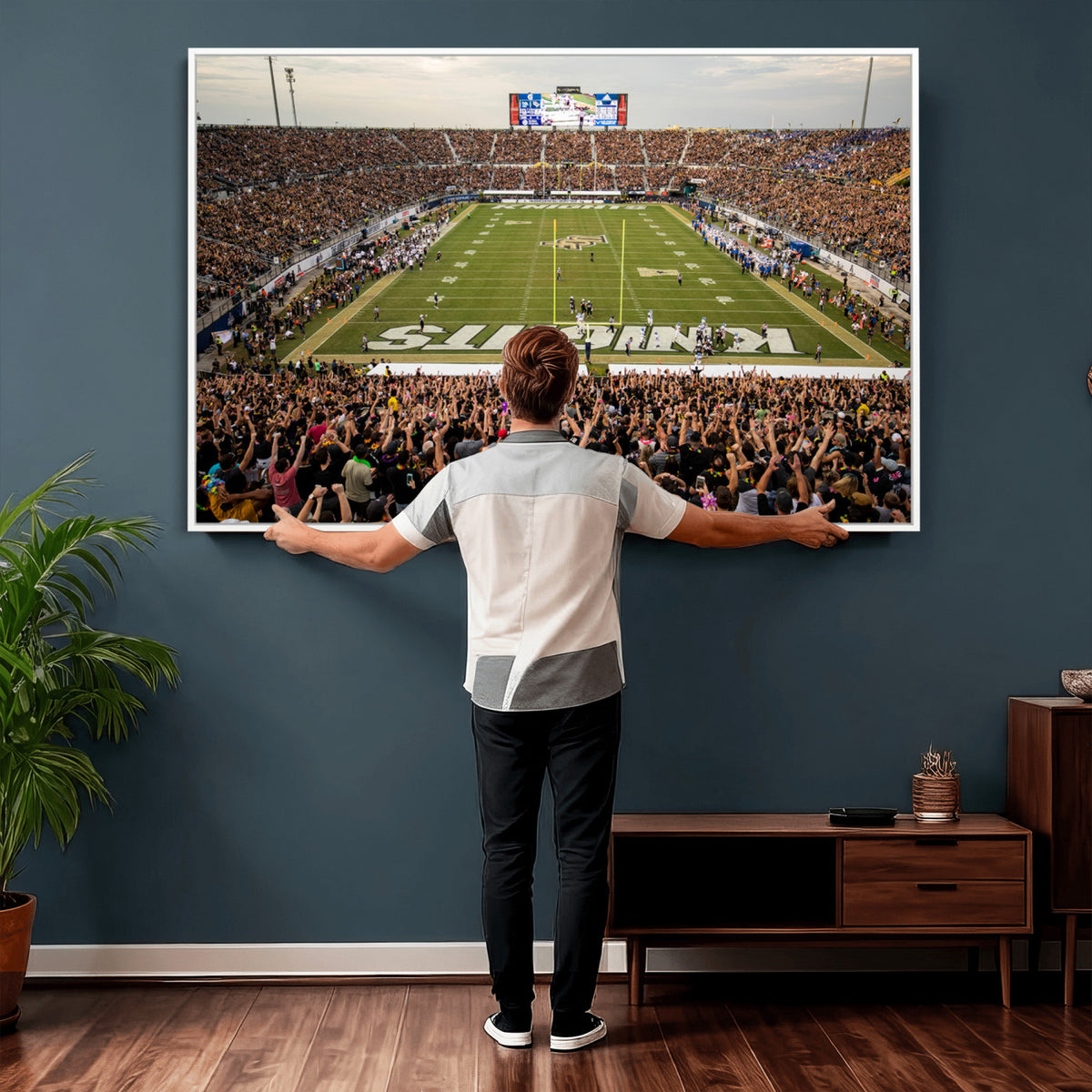 38659-MGV-CV-36X24 - UCF Knights Football Team Print - Orlando FBC Mortgage Stadium Canvas Print