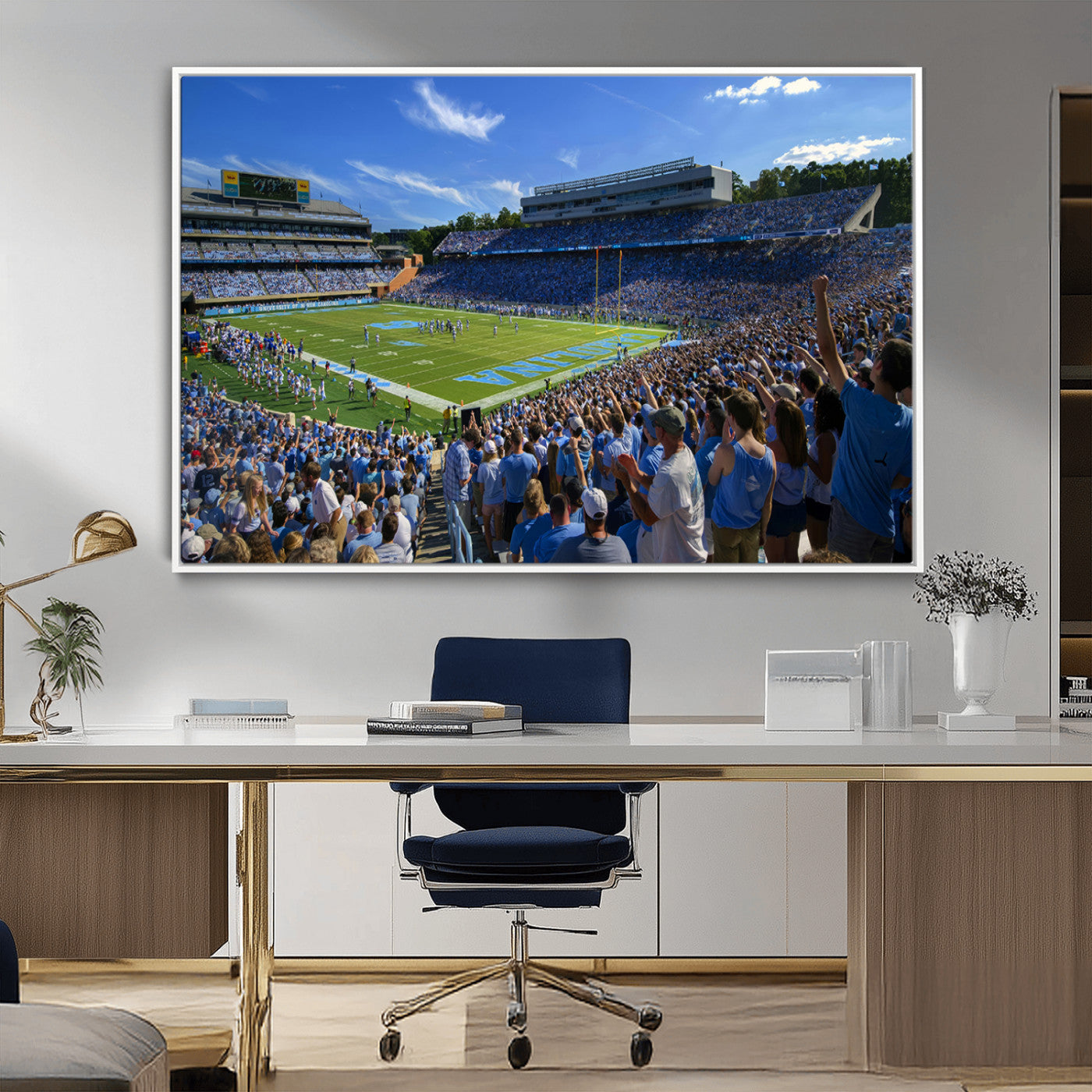 MGV-FC-36X24 - University of North Carolina Tar Heels Team Canvas Print - Chapel Hill Kenan Memorial Stadium Wall