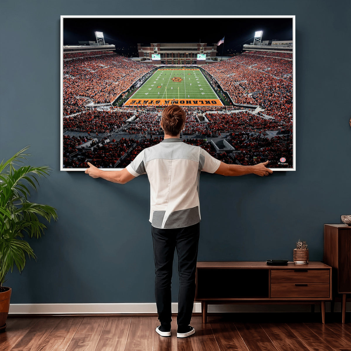 81675-MGV-CV-36X24 - Oklahoma State Cowboys Canvas Print, Football Team Print