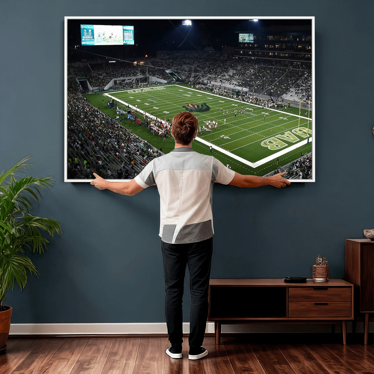81740-MGV-CV-36X24 - UAB Blazers Football Team Print - Birmingham Protective Stadium Wall Art Canvas Print