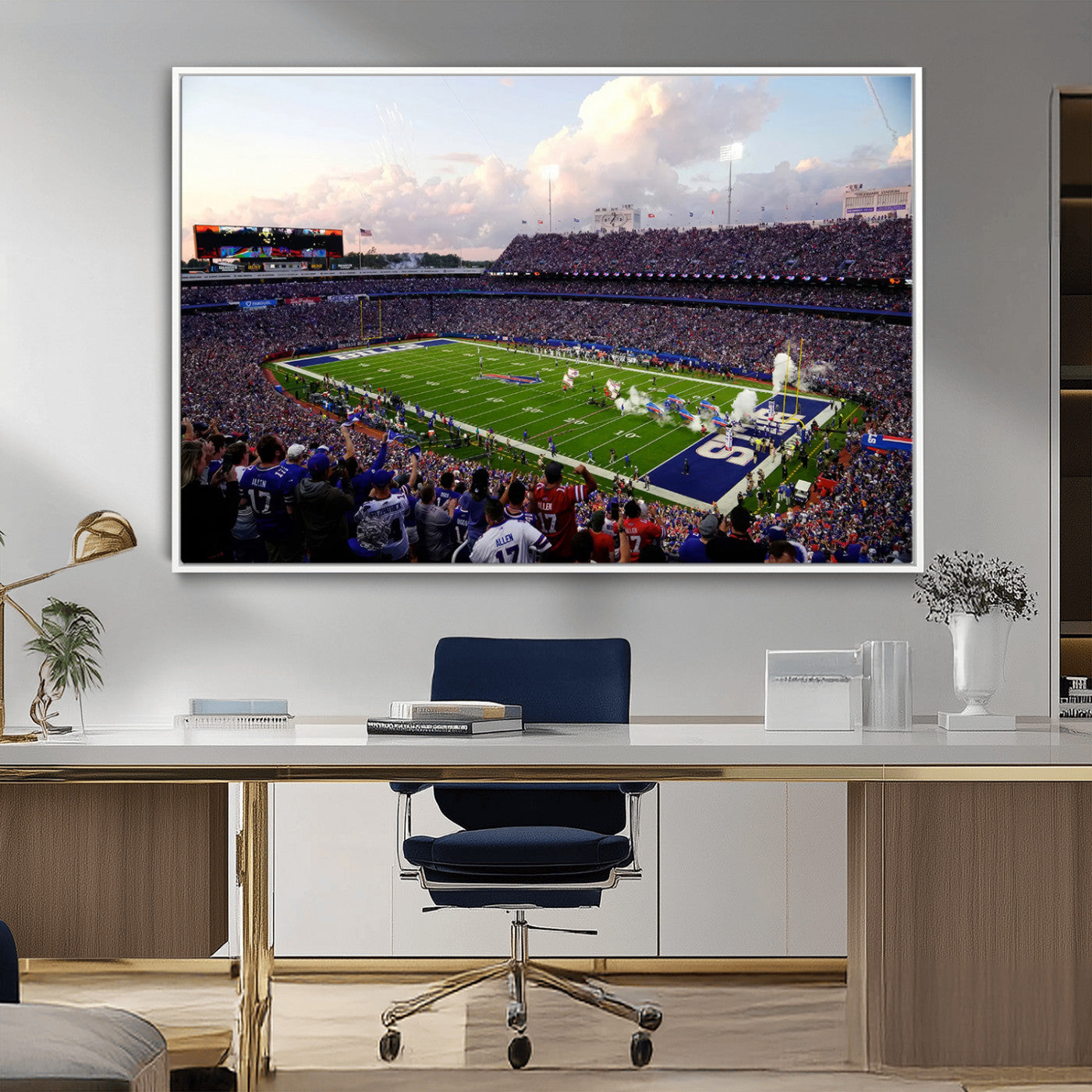 MGV-FC-36X24 - Buffalo Bills Football Team Print - Buffalo Highmark Stadium Wall Art Canvas Print