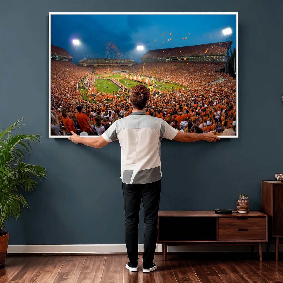 26196-MGV-CV-36X24 - Clemson University Tigers Football Team Print, Clemson