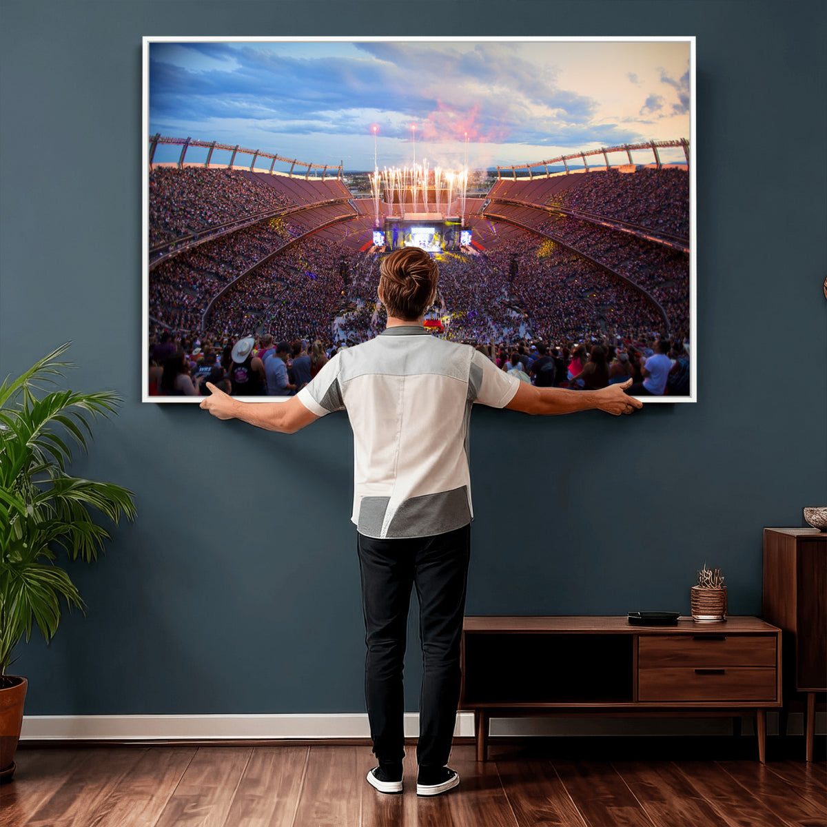 24689-MGV-CV-36X24 - Denver Broncos Football Team Print Canvas, Empower Field
