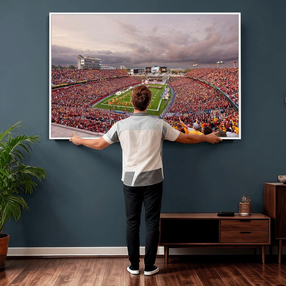 50373-MGV-CV-36X24 - Iowa State University Cyclones Football Team Print, Ames