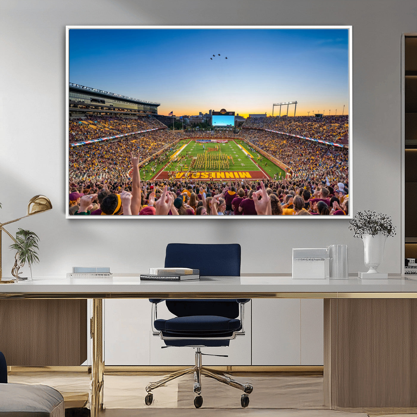 MGV-FC-36X24 - University of Minnesota Golden Gophers Art Print, Football Team Print - Minneapolis Huntington Bank