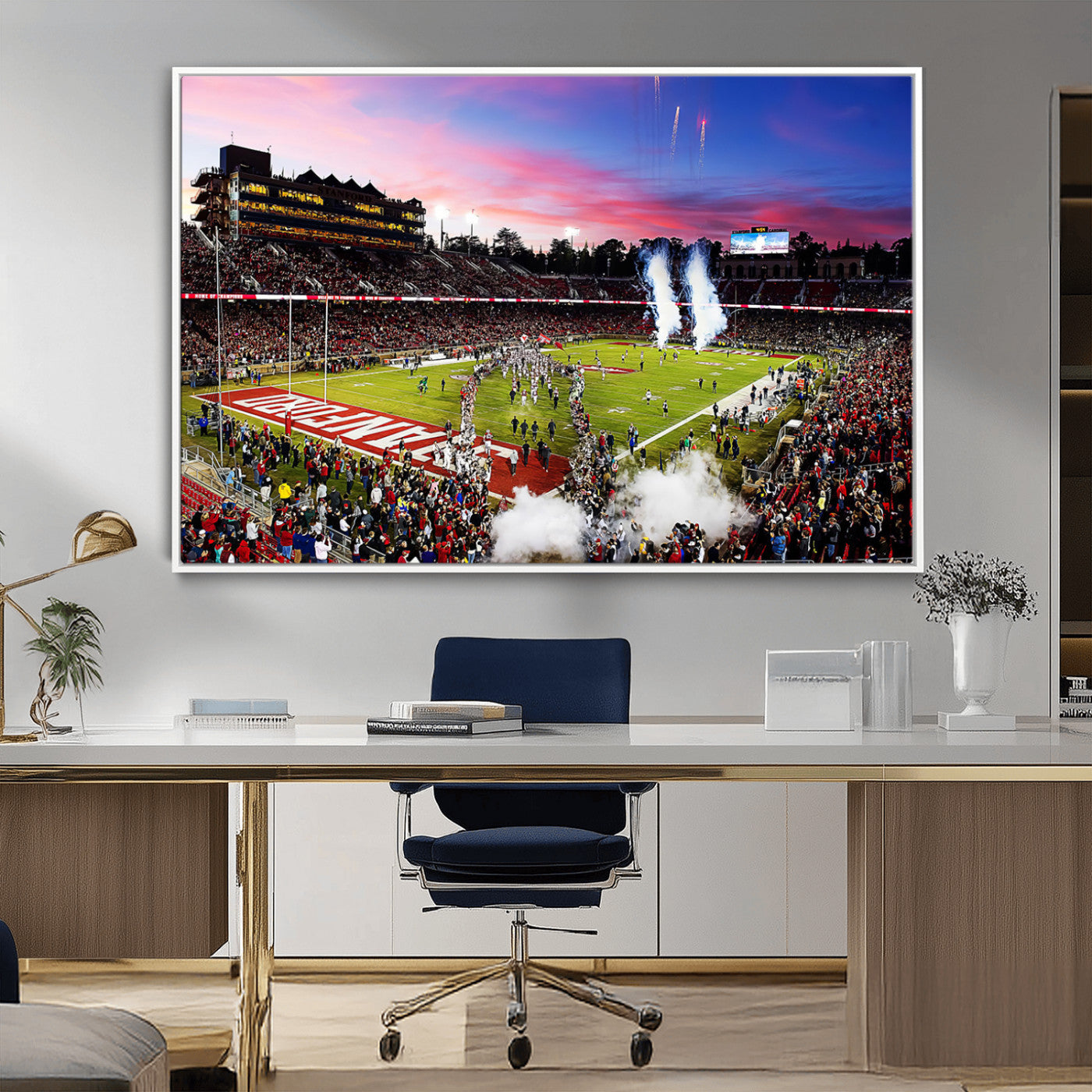 MGV-FC-36X24 - Stanford University Cardinal Football Team Print - Stanford Stadium Wall Art Canvas Print