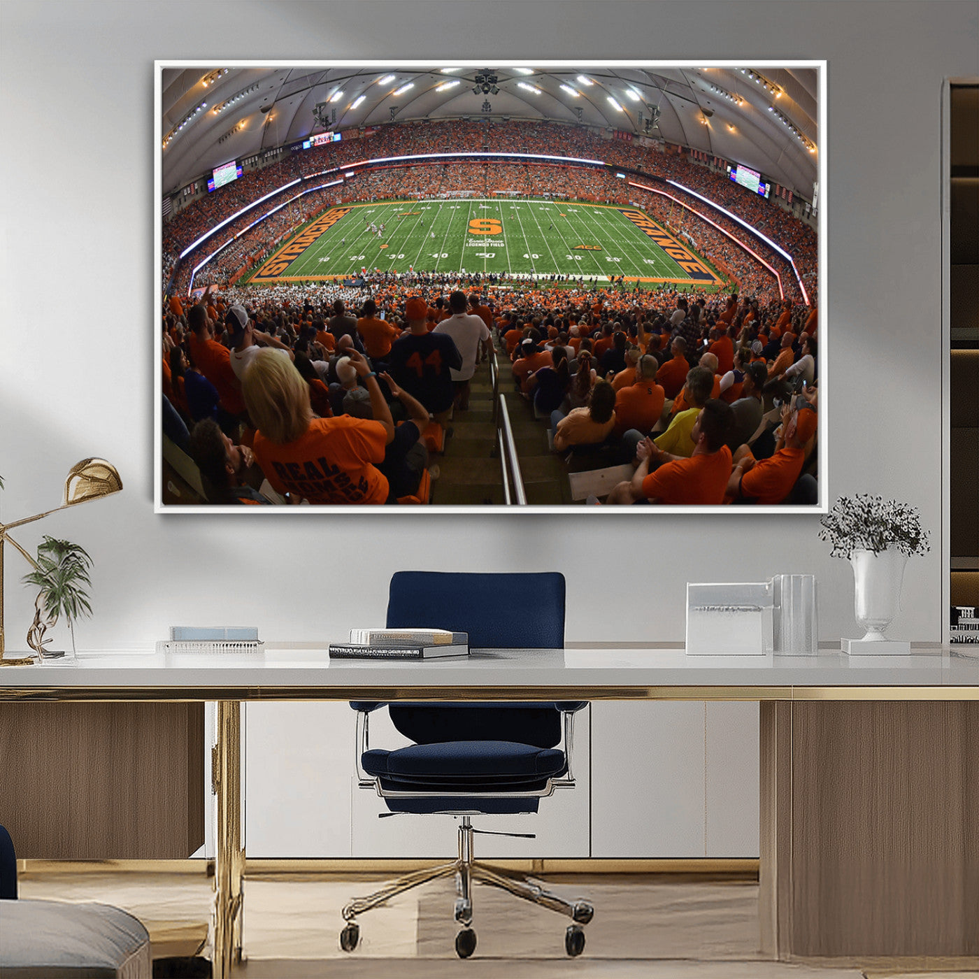 MGV-FC-36X24 - Syracuse University Orange Football Canvas Print, Football Team Print - Syracuse JMA Wireless Dome